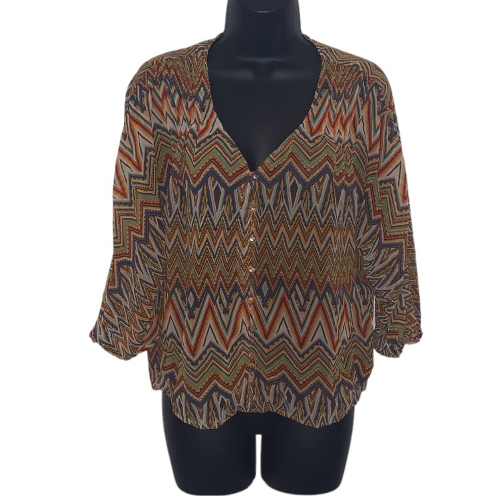 Sheer Button Down - Picture 3 of 6